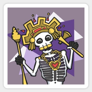 Aztec Skeleton Sticker